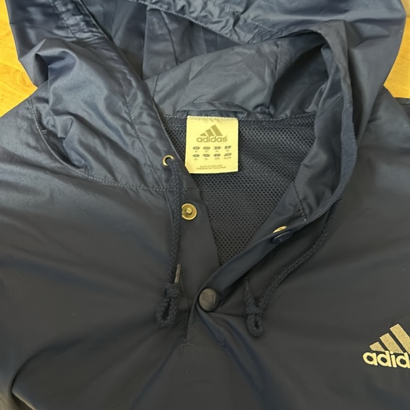 Adidas navy windbreaker with hood men’s size XL - Picture 15 of 16